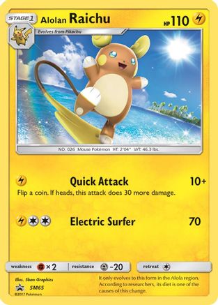 Alolan Raichu SM65 [SM Promos]  - Holofoil