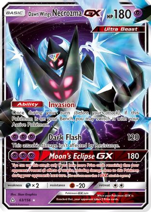 Dawn Wings Necrozma GX 063/156 [SM  Ultra Prism]  - Holofoil