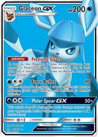 Glaceon GX (Full Art) 141 [SM  Ultra Prism]  - Holofoil