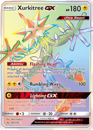 Xurkitree GX (Secret Rare) 160 [SM  Ultra Prism]  - Holofoil