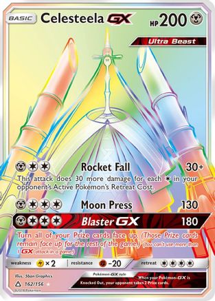 Celesteela GX (Secret Rare) 162 [SM  Ultra Prism]  - Holofoil