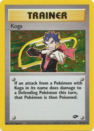Koga (19) 019/132 [Gym Challenge]  - Unlimited Holofoil