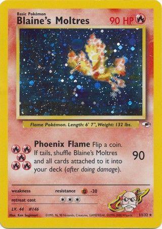 Blaine's Moltres 001/132 [Gym Heroes]  - Unlimited Holofoil