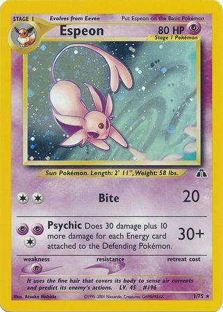 Espeon (1) 001/75 [Neo Discovery]  - Unlimited Holofoil