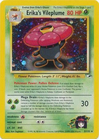 Erika's Vileplume 005/132 [Gym Heroes]  - Unlimited Holofoil