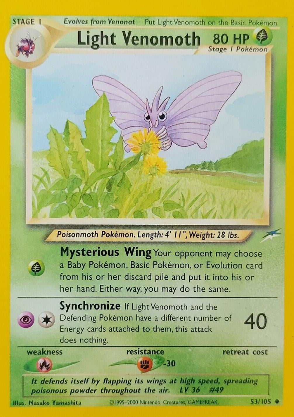 Light Venomoth 053/105 [Neo Destiny]  - Unlimited