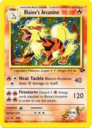 Blaine's Arcanine 001/132 [Gym Challenge]  - Unlimited Holofoil