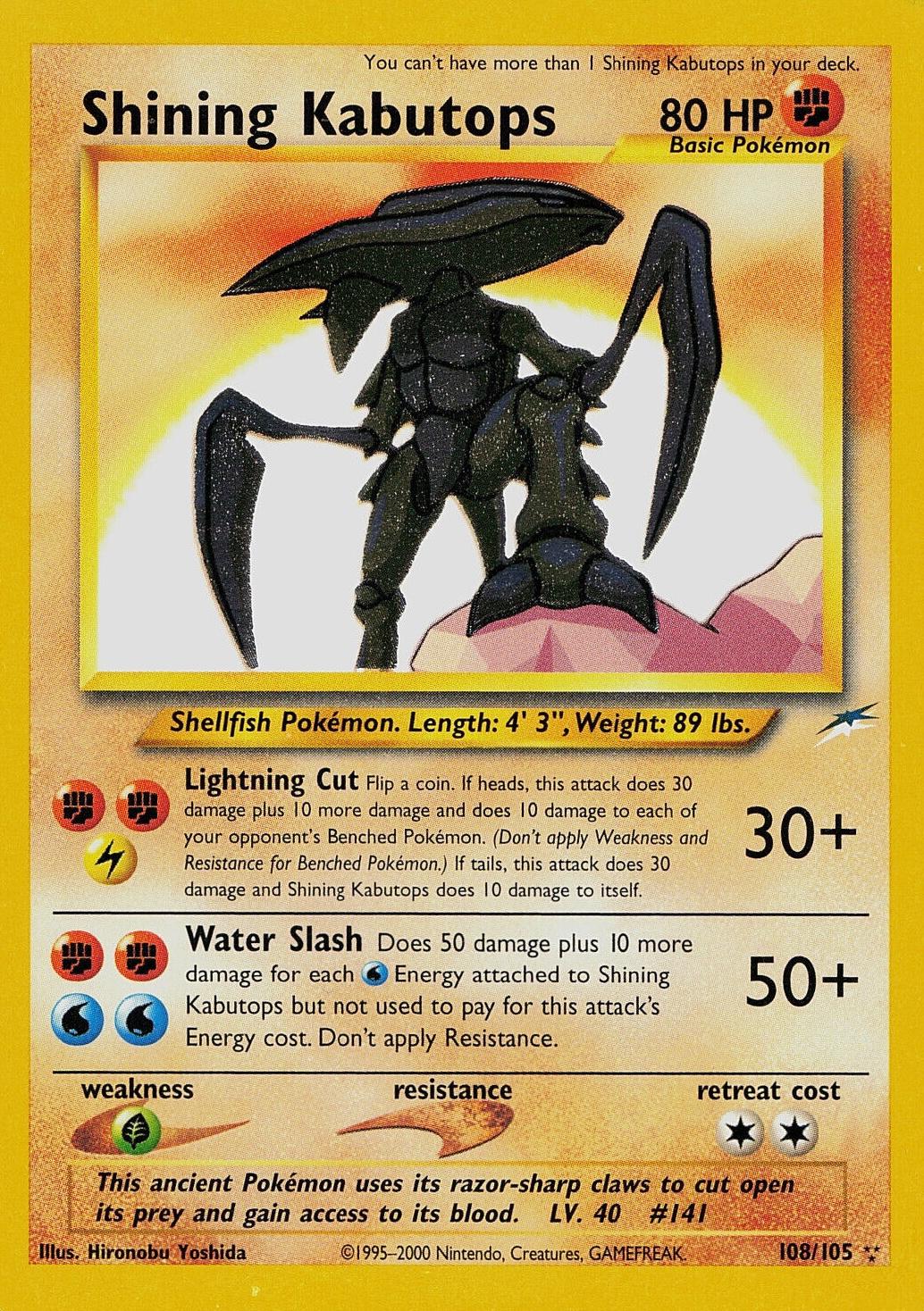 Shining Kabutops 108 [Neo Destiny]  - Unlimited Holofoil