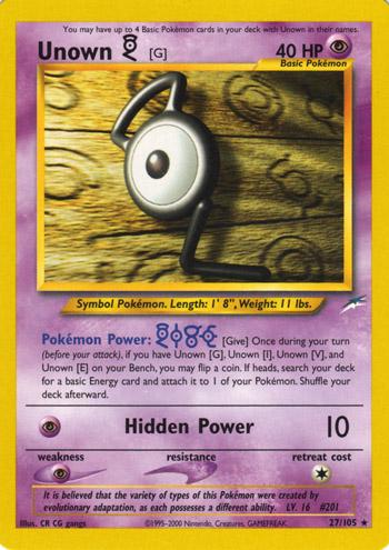 Unown [G] 027 [Neo Destiny]  - Unlimited