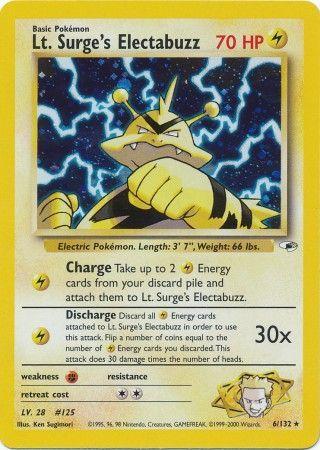Lt. Surge's Electabuzz (6) 006/132 [Gym Heroes]  - Unlimited Holofoil