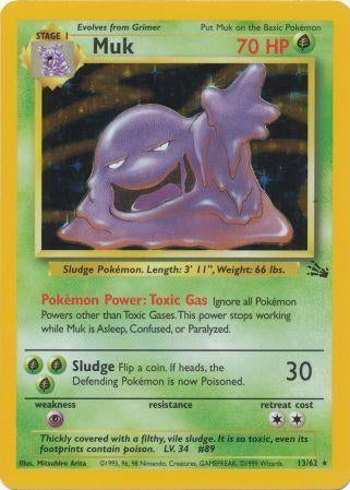 Muk (13) 013/62 [Fossil]  - Unlimited Holofoil