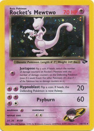 Rocket's Mewtwo 014/132 [Gym Challenge]  - Unlimited Holofoil