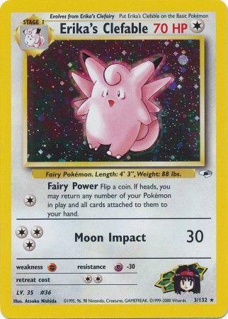 Erika's Clefable 003/132 [Gym Heroes]  - Unlimited Holofoil