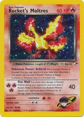 Rocket's Moltres 012/132 [Gym Heroes]  - Unlimited Holofoil