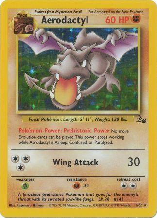 Aerodactyl (1) 001/62 [Fossil]  - Unlimited Holofoil