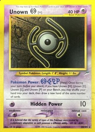 Unown [H] 028 [Neo Destiny]  - Unlimited