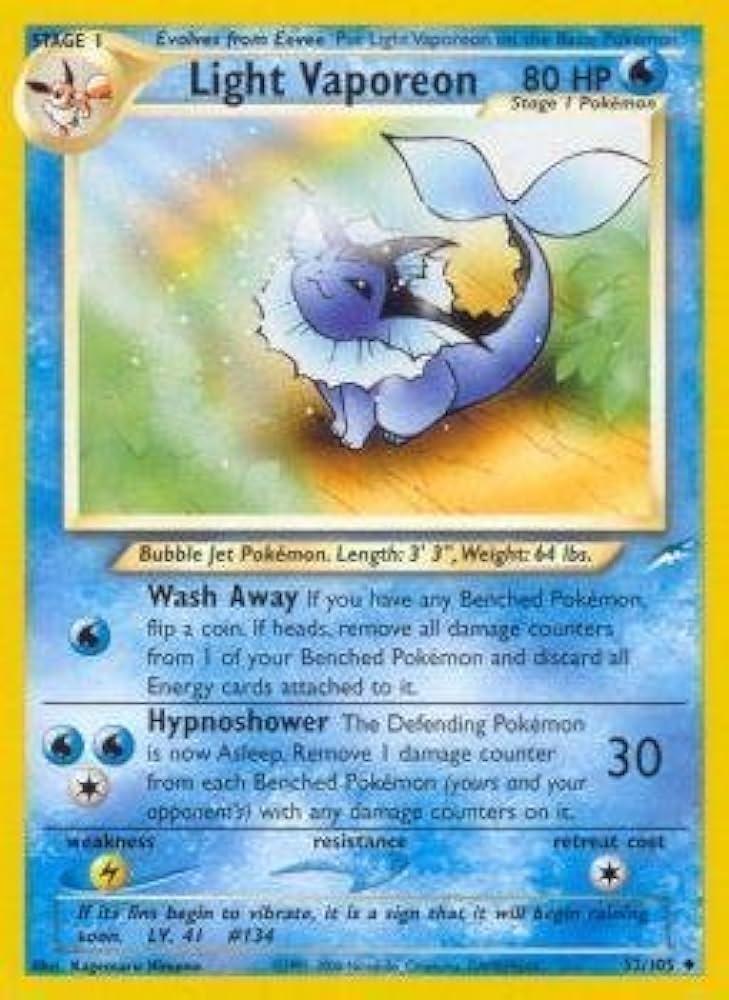 Light Vaporeon 052/105 [Neo Destiny]  - Unlimited