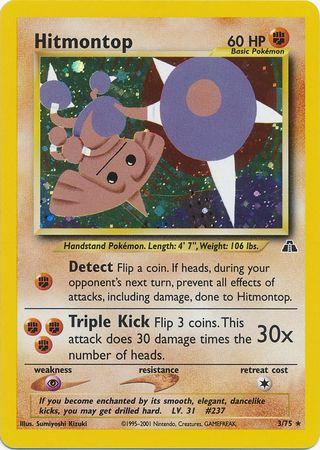 Hitmontop (3) 003/75 [Neo Discovery]  - Unlimited Holofoil