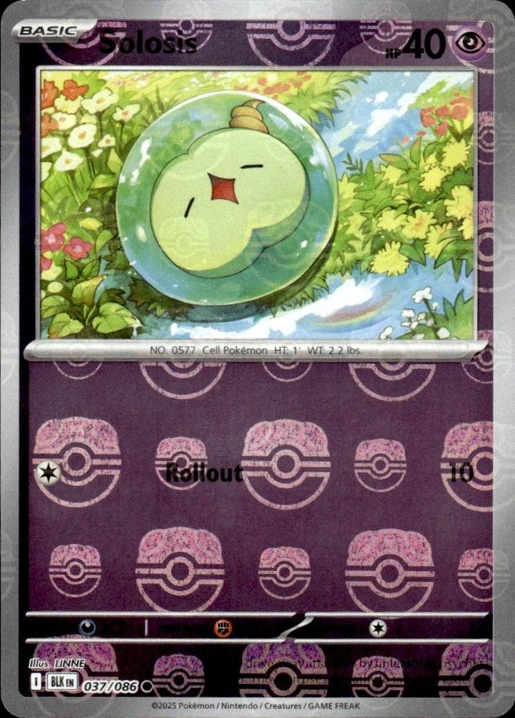 Solosis (Master Ball Pattern) 037/086  - Holofoil