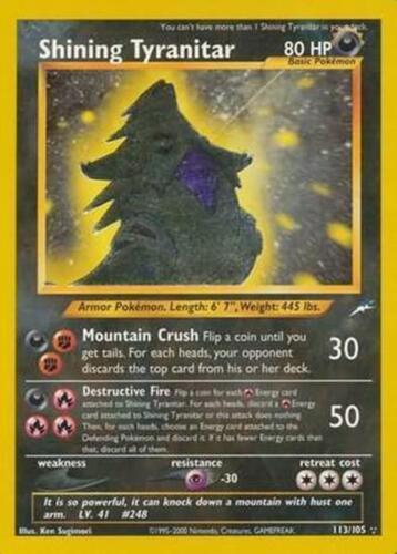Shining Tyranitar 113 [Neo Destiny]  - Unlimited Holofoil