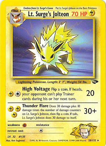 Lt. Surge's Jolteon 028/132 [Gym Challenge]  - Unlimited