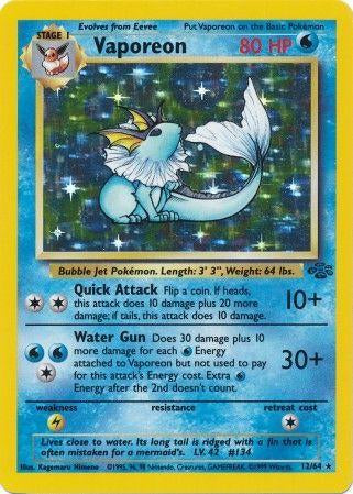 Vaporeon (12) 012/64 [Jungle]  - Unlimited Holofoil