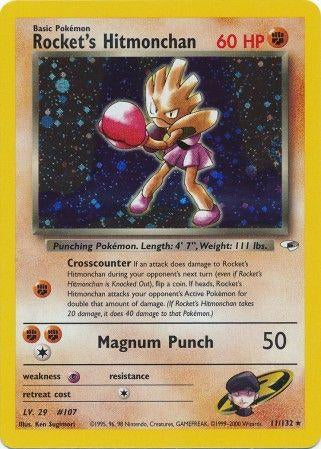 Rocket's Hitmonchan 011/132 [Gym Heroes]  - Unlimited Holofoil