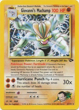 Giovanni's Machamp 006/132 [Gym Challenge]  - Unlimited Holofoil