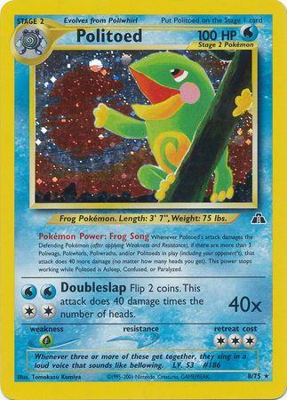 Politoed (8) 008/75 [Neo Discovery]  - Unlimited Holofoil