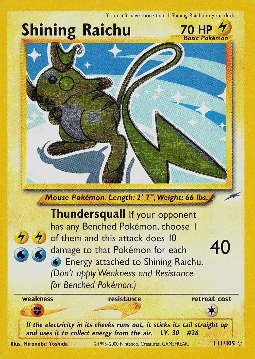 Shining Raichu 111 [Neo Destiny]  - Unlimited Holofoil