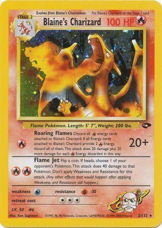 Blaine's Charizard 002/132 [Gym Challenge]  - Unlimited Holofoil