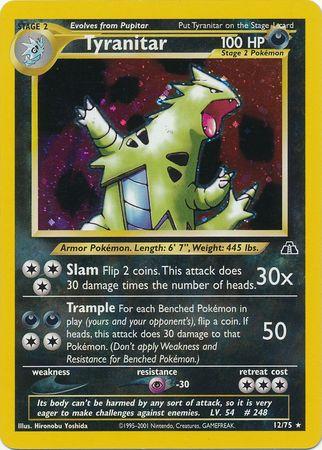Tyranitar (12) 012/75 [Neo Discovery]  - Unlimited Holofoil