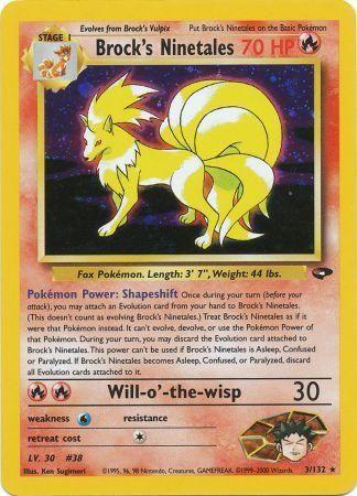 Brock's Ninetales 003/132 [Gym Challenge]  - Unlimited Holofoil