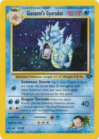 Giovanni's Gyarados 005/132 [Gym Challenge]  - Unlimited Holofoil