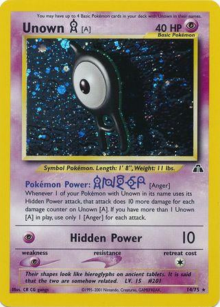 Unown [A] (14) 014/75 [Neo Discovery]  - Unlimited Holofoil