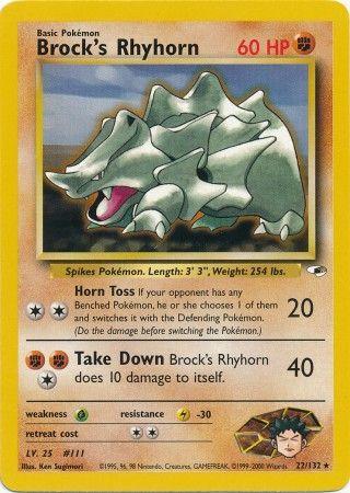 Brock's Rhyhorn (22) 022/132 [Gym Heroes]  - Unlimited