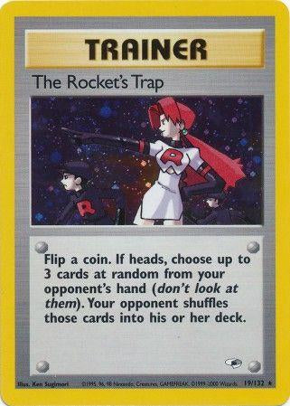 The Rocket's Trap 019/132 [Gym Heroes]  - Unlimited Holofoil