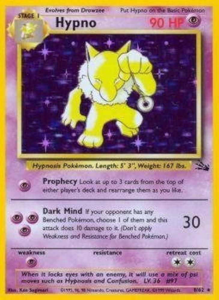Hypno (8) 008/62 [Fossil]  - Unlimited Holofoil