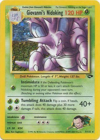 Giovanni's Nidoking 007/132 [Gym Challenge]  - Unlimited Holofoil
