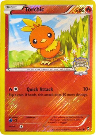 Torchic 012/111 [League & Championship Cards]  - Reverse Holofoil