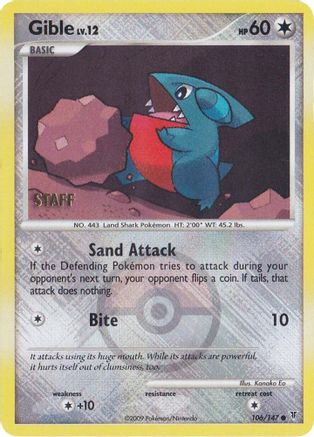 Gible 106/147 [League & Championship Cards]  - Reverse Holofoil