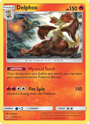 Delphox 017/131 [SM  Forbidden Light]  - Holofoil