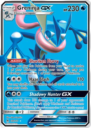 Greninja GX (Full Art) 120 [SM  Forbidden Light]  - Holofoil