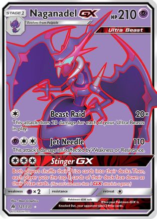 Naganadel GX (Full Art) 121 [SM  Forbidden Light]  - Holofoil