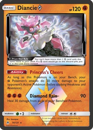 Diancie Prism Star 074/131 [SM  Forbidden Light]  - Holofoil
