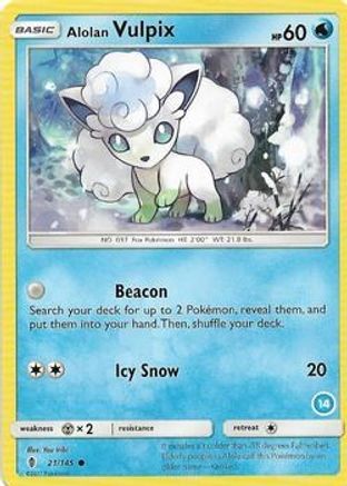 Alolan Vulpix (14) 021 [SM Trainer Kit Alolan Sandslash & Alolan Ninetales]