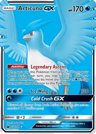 Articuno GX (Full Art) 154 [SM  Celestial Storm]  - Holofoil