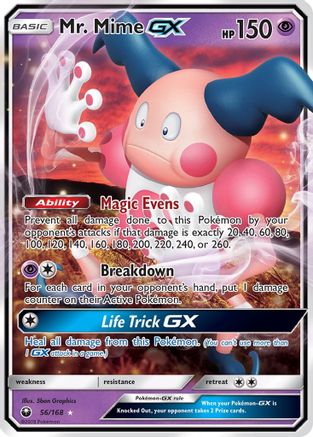 Mr. Mime GX 056/168 [SM  Celestial Storm]  - Holofoil