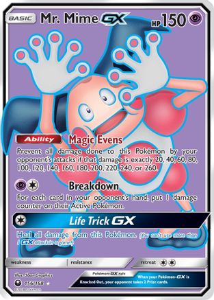 Mr. Mime GX (Full Art) 156 [SM  Celestial Storm]  - Holofoil