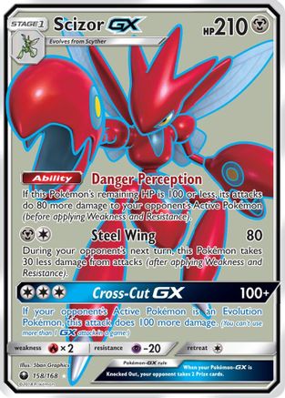 Scizor GX (Full Art) 158 [SM  Celestial Storm]  - Holofoil